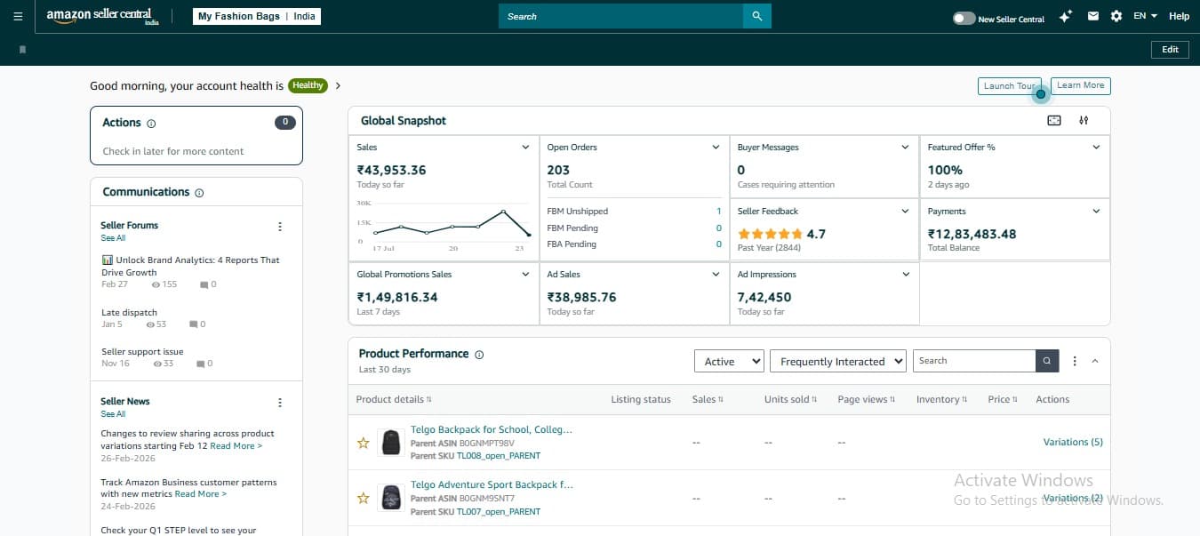 India seller dashboard results screenshot 4